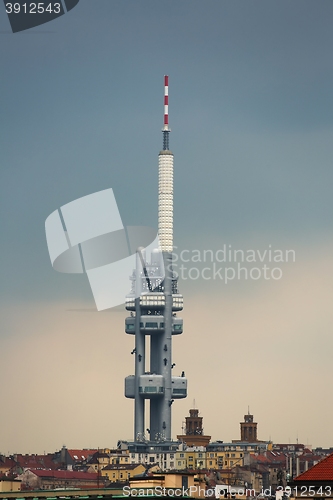 Image of Tv tower, stormy sky