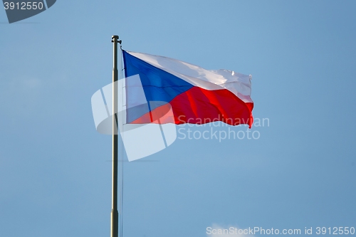 Image of Czech Flag In The Wind