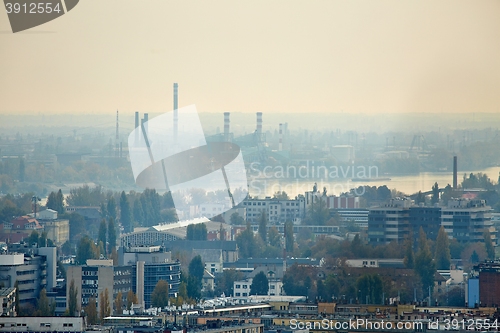 Image of Hazy suburbs view