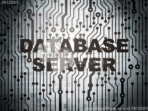 Image of Programming concept: circuit board with Database Server