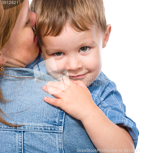 Image of Portrait of a mother with her son