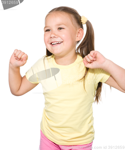 Image of Portrait of a happy little girl