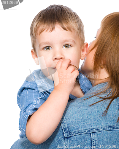 Image of Portrait of a mother with her son