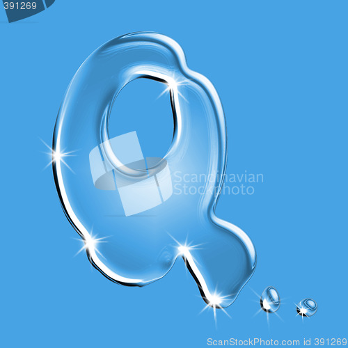 Image of Water letter Q