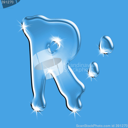Image of Water letter R