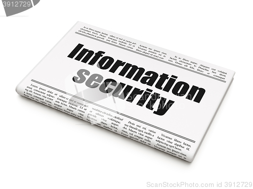 Image of Security concept: newspaper headline Information Security