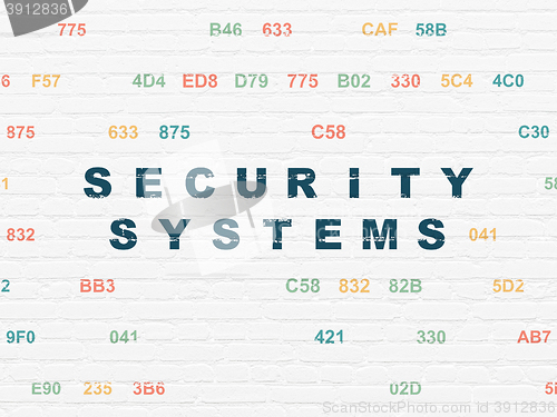 Image of Privacy concept: Security Systems on wall background