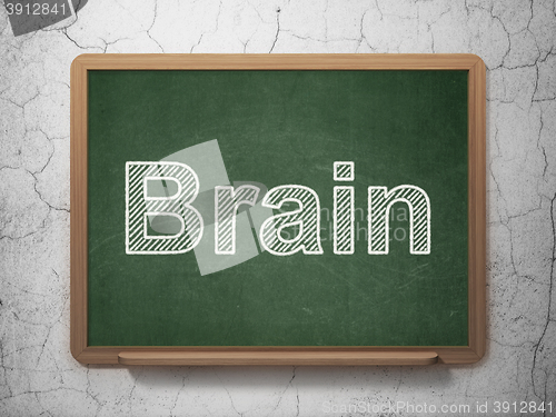 Image of Health concept: Brain on chalkboard background