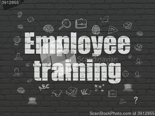 Image of Learning concept: Employee Training on wall background