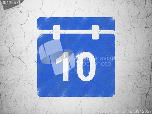 Image of Timeline concept: Calendar on wall background
