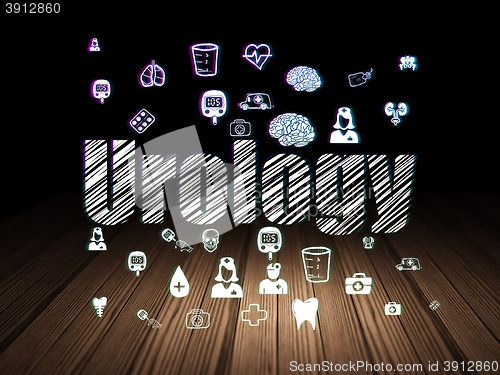 Image of Health concept: Urology in grunge dark room