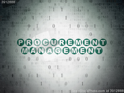 Image of Business concept: Procurement Management on Digital Data Paper background