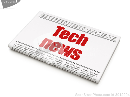 Image of News concept: newspaper headline Tech News