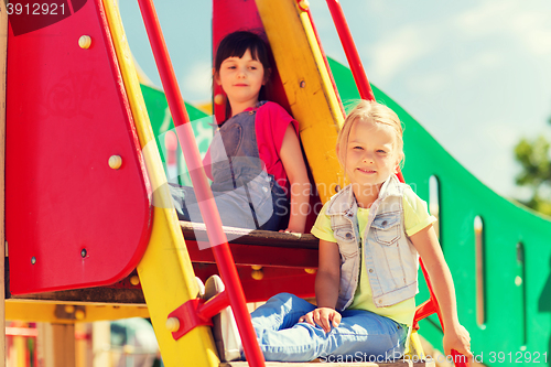 Image of happy kids on children playground