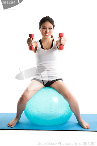 Image of Asian woman exercise