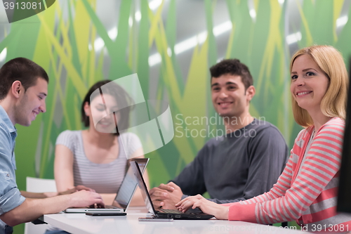 Image of students group study