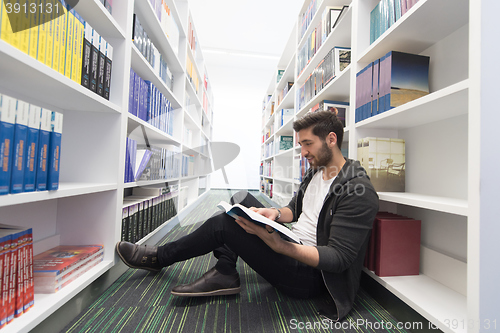 Image of student study  in school library