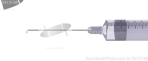 Image of Medical syringe on white 