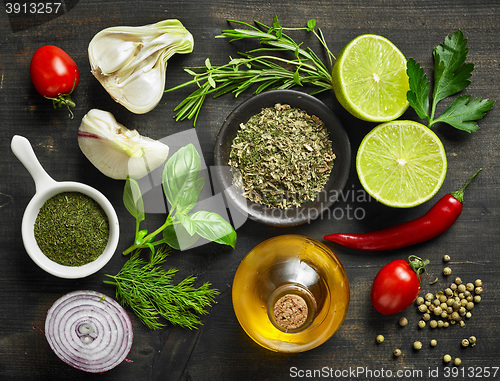 Image of various food ingredients