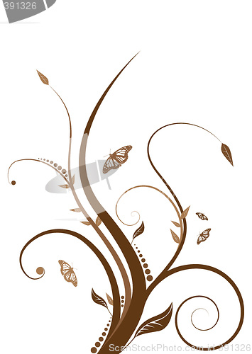 Image of floral brown