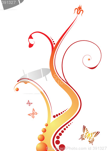 Image of floral orange