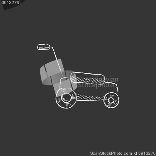 Image of Lawnmover. Drawn in chalk icon.