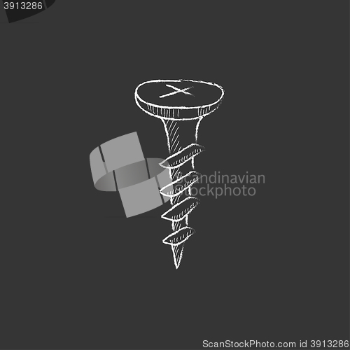 Image of Screw. Drawn in chalk icon.