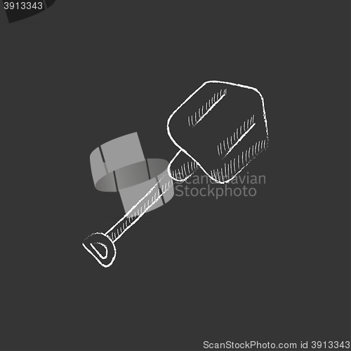 Image of Shovel. Drawn in chalk icon.