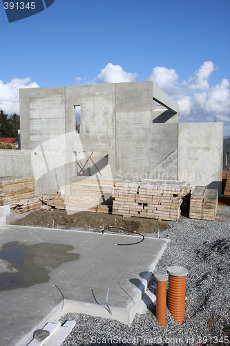Image of Concrete foundation for house