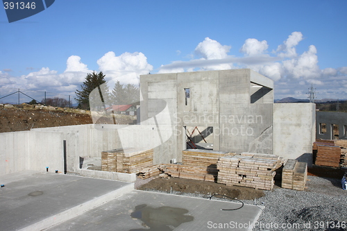 Image of Concrete foundation for house