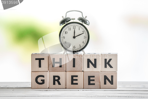 Image of Time to think green sign