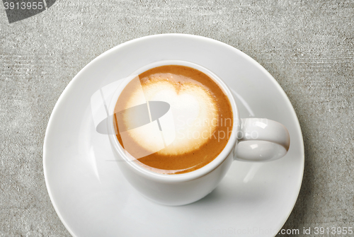 Image of cup of cappuccino coffee