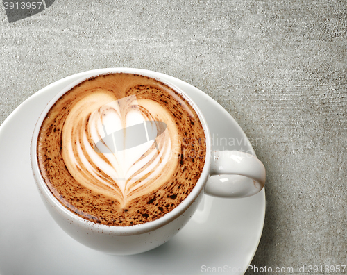 Image of cup of cappuccino coffee