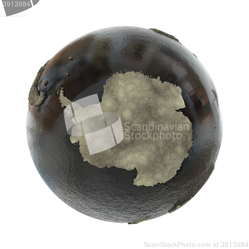 Image of Antarctica on Earth of oil