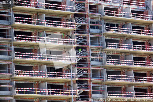 Image of Building Under Construction with Balconies