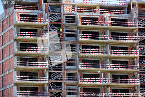 Image of Building Under Construction with Balconies