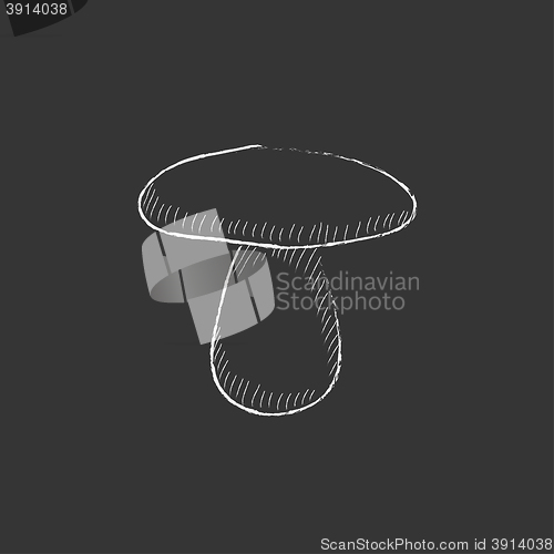 Image of Mushroom. Drawn in chalk icon.