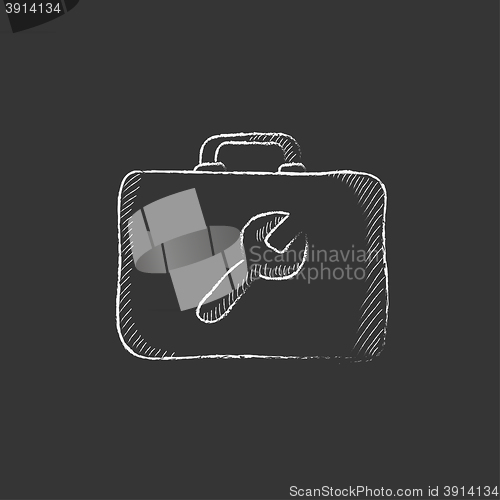 Image of Toolbox. Drawn in chalk icon.