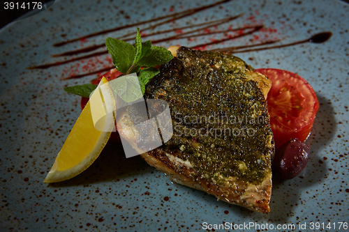 Image of Fish dish - fried fish and vegetables