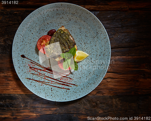 Image of Fish dish - fried fish and vegetables