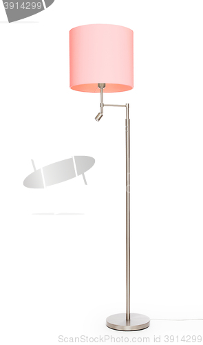 Image of Red floor lamp, isolated