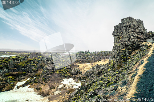 Image of Rocky landscape at the Thingvellir national park