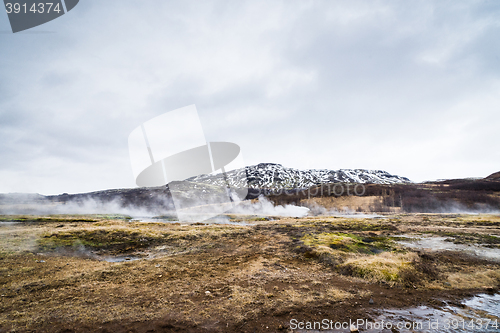 Image of Misty landscape from Iceland