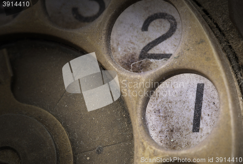 Image of Close up of Vintage phone dial - 1