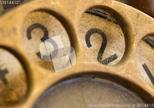 Image of Close up of Vintage phone dial - 2