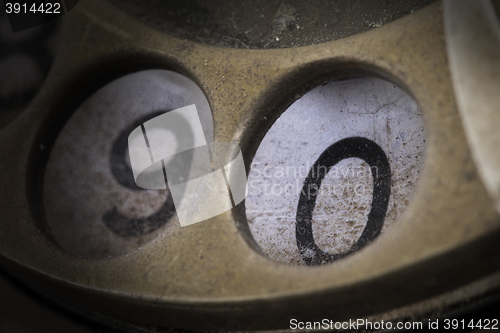 Image of Close up of Vintage phone dial - 0