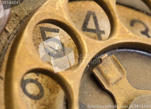 Image of Close up of Vintage phone dial - 5