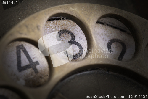 Image of Close up of Vintage phone dial - 3