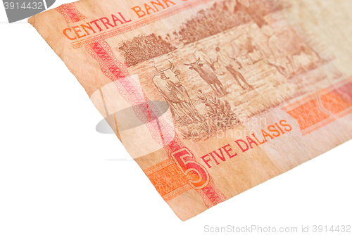 Image of 5 Gambian dalasi bank note