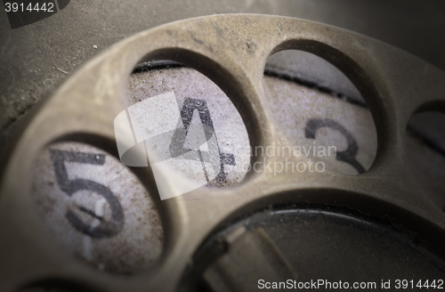 Image of Close up of Vintage phone dial - 4